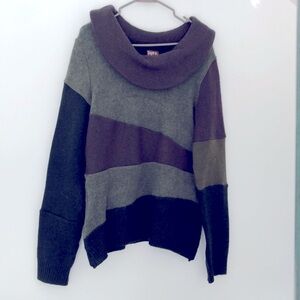 NWT L Upcycled Sweater Paper People Vintage Wool Patchwork Katwise Style